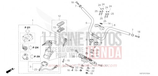 TUYAU DE GUIDON Z125MAK de 2019